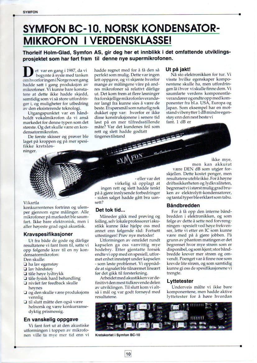 Symfon microphone design